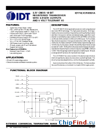 Datasheet IDT74LVCR16501A manufacturer IDT