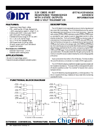Datasheet IDT74LVCR16543A manufacturer IDT