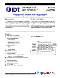 Datasheet IDT75K52213S83BB manufacturer IDT