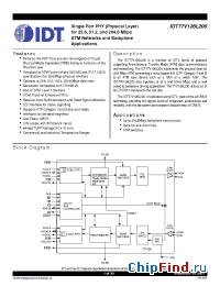 Datasheet IDT77V126 manufacturer IDT