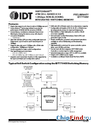 Datasheet IDT77V400S155 manufacturer IDT