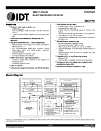 Datasheet IDT79RV5000250BS272I manufacturer IDT