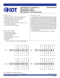 Datasheet IDTQS34X2245Q3 manufacturer IDT