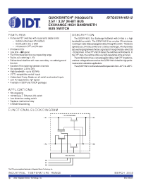 Datasheet IDTQS3VH16212PA manufacturer IDT