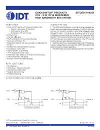 Datasheet IDTQS3VH16233PV manufacturer IDT