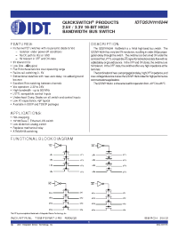 Datasheet IDTQS3VH16244PAG manufacturer IDT