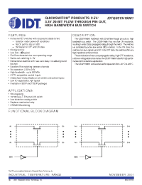 Datasheet IDTQS3VH16861PA manufacturer IDT