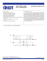 Datasheet IDTQS74FCT2245TQ manufacturer IDT