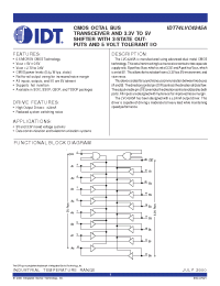 Datasheet IDTXXLVT4245APY manufacturer IDT