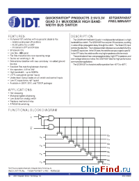 Datasheet QS3VH257 manufacturer IDT
