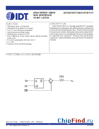 Datasheet QS74FCT2841BTQ manufacturer IDT