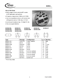 Datasheet BAR64-02L manufacturer Infineon