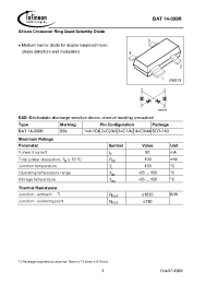 Datasheet BAT14-099RE6433 manufacturer Infineon