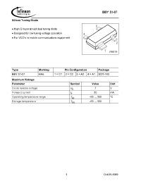 Datasheet BBY51-07E6327 manufacturer Infineon