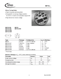 Datasheet BBY53E6433 manufacturer Infineon