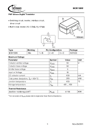 Datasheet BCR158WE6327 manufacturer Infineon