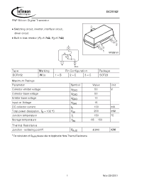 Datasheet BCR162E6327 manufacturer Infineon