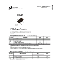 Datasheet BCV27-MR manufacturer Infineon