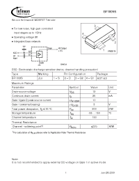 Datasheet BF1009SE6433 manufacturer Infineon