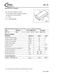 Datasheet BFP180E6433 manufacturer Infineon