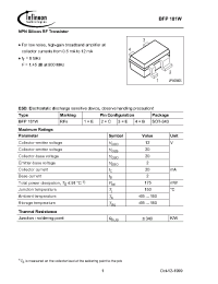 Datasheet BFP181W manufacturer Infineon