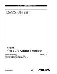 Datasheet BFR93/T1 manufacturer Infineon