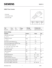 Datasheet BUZ61A manufacturer Infineon