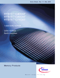 Datasheet HYB18T1G400BF-3 manufacturer Infineon