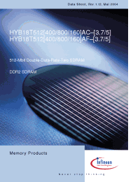 Datasheet HYB18T512160AF-37 manufacturer Infineon
