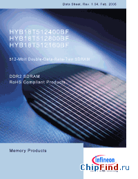 Datasheet HYB18T512160BF-3 manufacturer Infineon