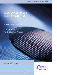 Datasheet HYB18TC512160AF-3S manufacturer Infineon