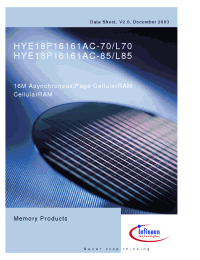 Datasheet HYE18P16161ACL85 manufacturer Infineon