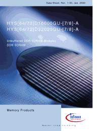 Datasheet HYS64D32020GU-7-A manufacturer Infineon