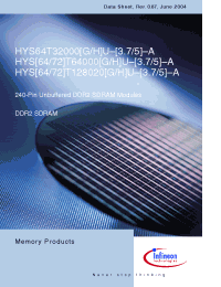 Datasheet HYS64T128020HU-5-A manufacturer Infineon