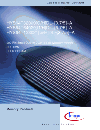 Datasheet HYS64T128021HDL-37-A manufacturer Infineon