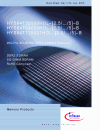 Datasheet HYS64T128021HDL-3S-B manufacturer Infineon