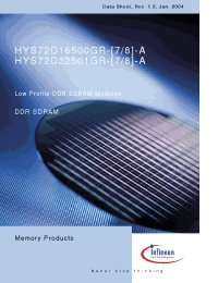 Datasheet HYS72D16500GR manufacturer Infineon