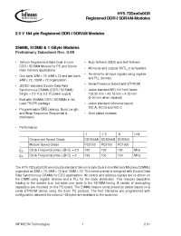 Datasheet HYS72D64000GR-8 manufacturer Infineon