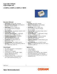 Datasheet LAM676-Q2S1-1 manufacturer Infineon