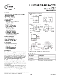 Datasheet LH1539AAC manufacturer Infineon