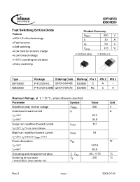 Datasheet Q67040-S4376 manufacturer Infineon