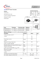 Datasheet SPB80N06S2-09 manufacturer Infineon