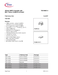 Datasheet TDA16831G manufacturer Infineon
