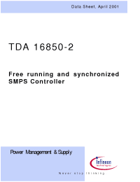Datasheet TDA16850-2 manufacturer Infineon
