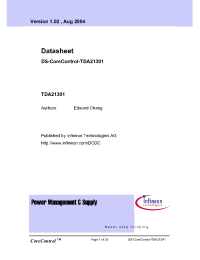 Datasheet TDA21301 manufacturer Infineon