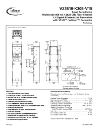 Datasheet V23818-K305-V15 manufacturer Infineon