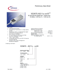 Datasheet V23870-A2111-C100 manufacturer Infineon