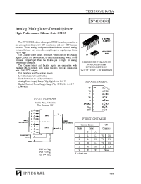 Datasheet IN74HC4052N manufacturer Интеграл
