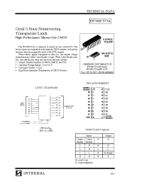 Datasheet IN74HC573 manufacturer Интеграл
