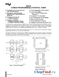 Datasheet 82C54-2 manufacturer INTEL